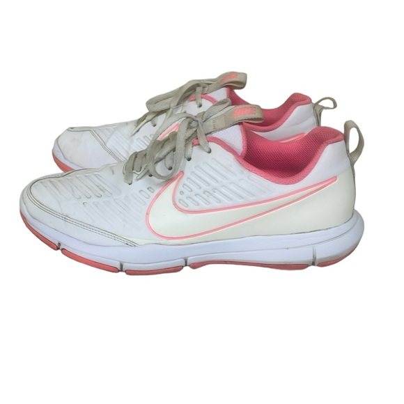 Nike Shoes - Women’s Nike Explorer 2 Golf Shoes Size 8.5 Pink And White Lace Up